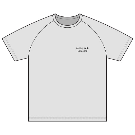 Trail of Faith Raglan T‑Shirt — Cross & Arrows Christian Tee