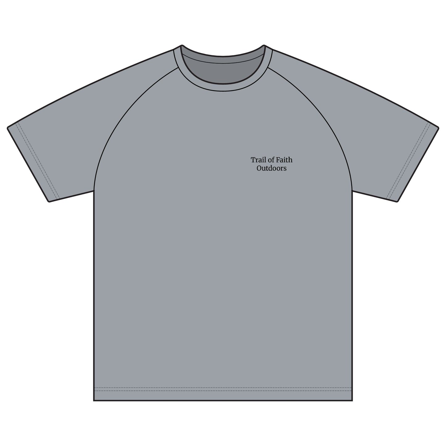 Trail of Faith Raglan T‑Shirt — Cross & Arrows Christian Tee