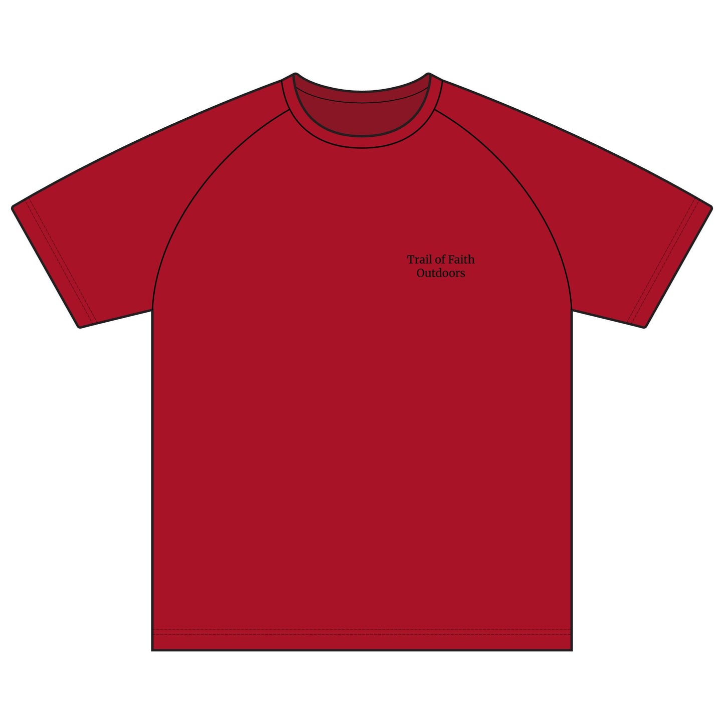 Trail of Faith Raglan T‑Shirt — Cross & Arrows Christian Tee