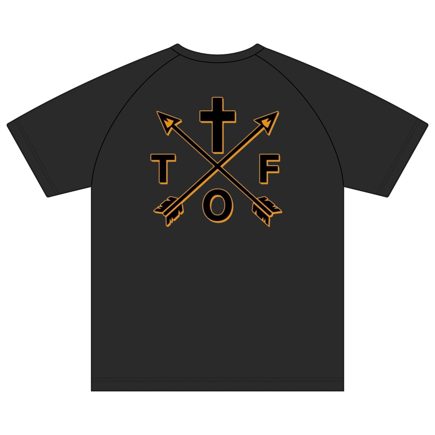 Trail of Faith Raglan T‑Shirt — Cross & Arrows Christian Tee