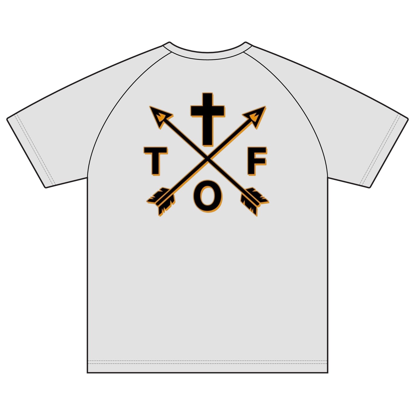 Trail of Faith Raglan T‑Shirt — Cross & Arrows Christian Tee
