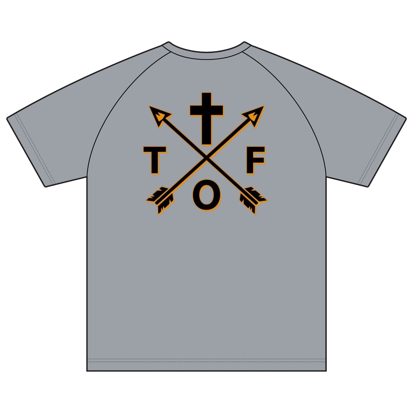 Trail of Faith Raglan T‑Shirt — Cross & Arrows Christian Tee