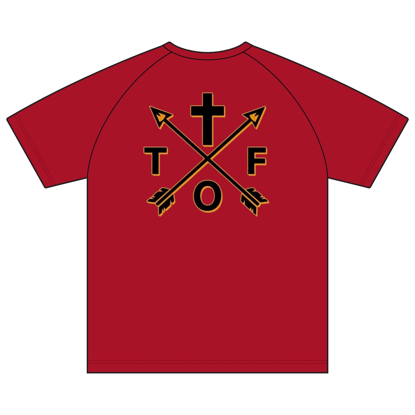 Trail of Faith Raglan T‑Shirt — Cross & Arrows Christian Tee