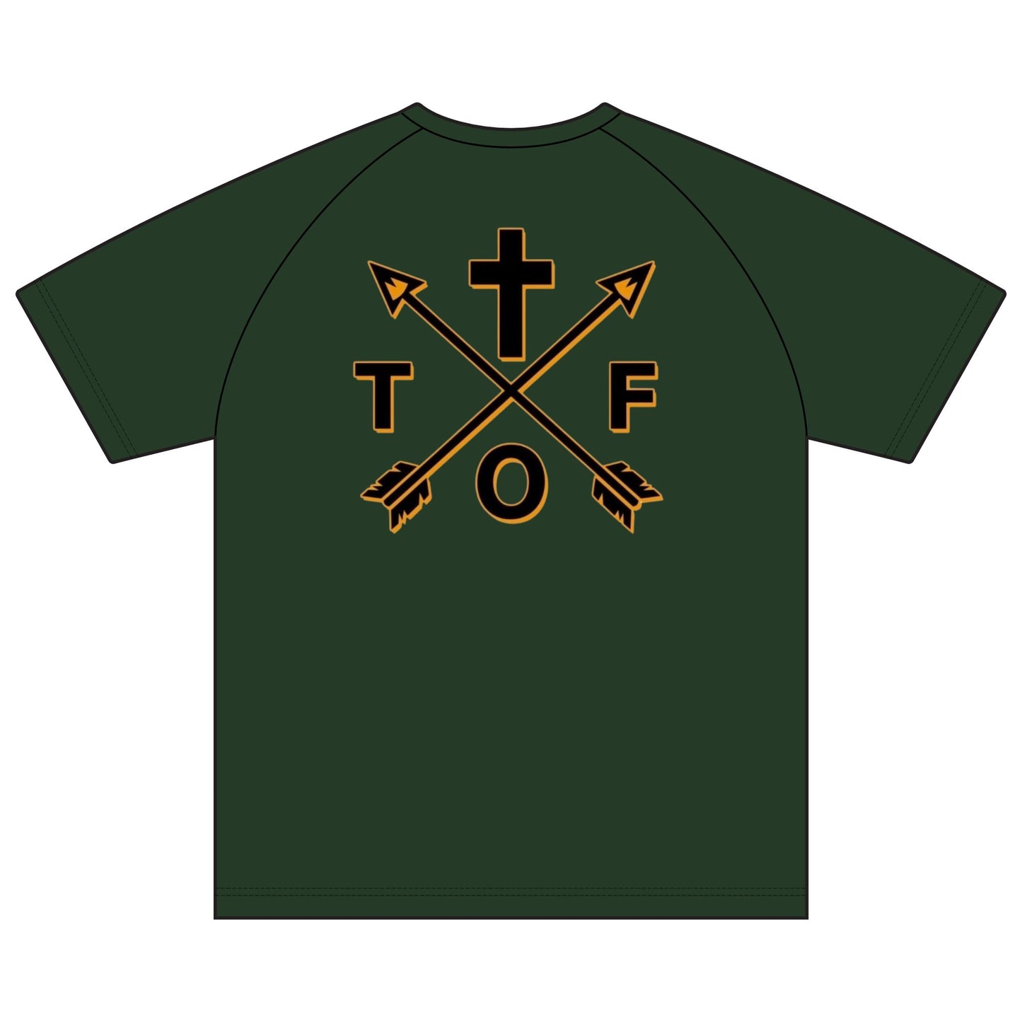 Trail of Faith Raglan T‑Shirt — Cross & Arrows Christian Tee