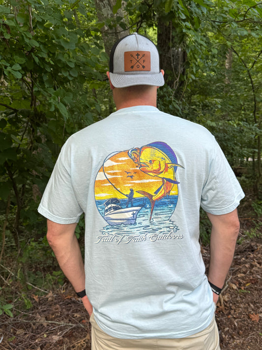 Offshore Maui Fishing Comfort Colors w/pocket Short Sleeve T-Shirt Bay Color